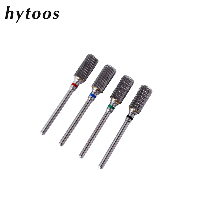 HYTOOS 6mm Vat Stofdicht Bits 3/32 Carbide Nail Boor Verwijderen Gel Boren Manchine Accessoires Frees voor manicure