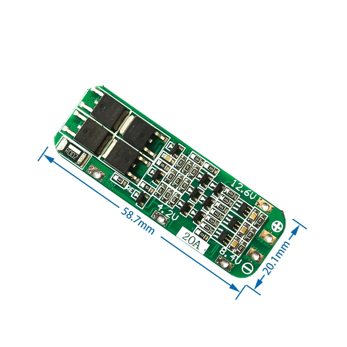 3S 20A Li-ion Lithium Battery 18650 Charger PCB BMS Protection Board For Drill Motor 12.6V Lipo Cell Module 64x20x3.4mm