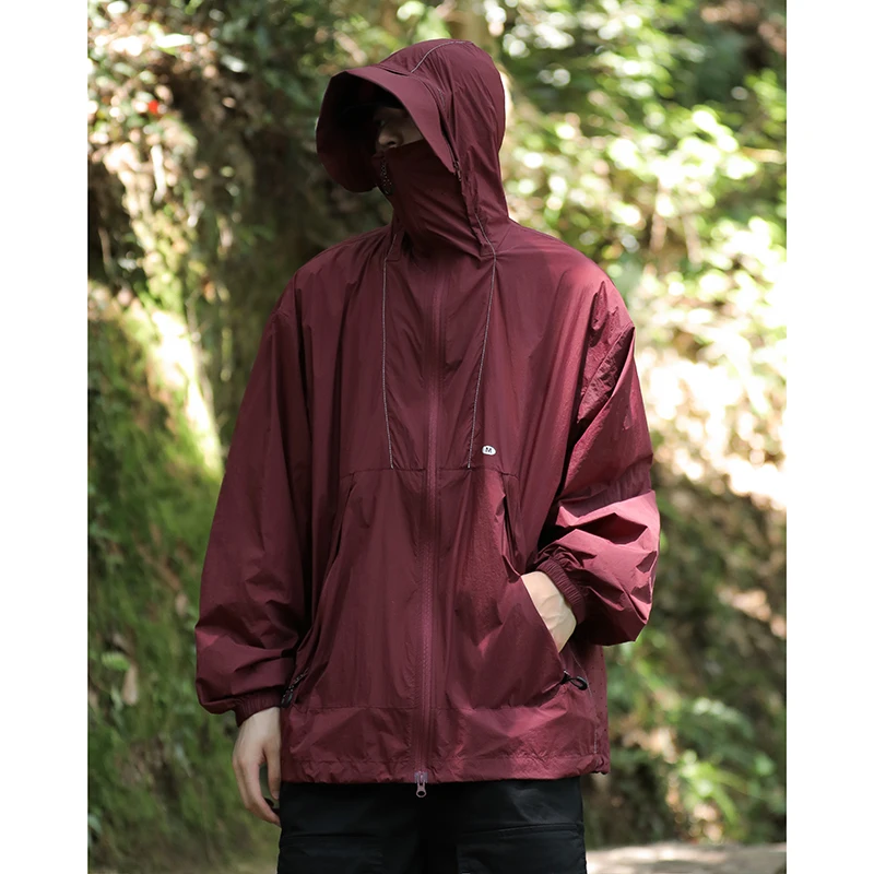 

2023 Summer Sun Protection Outwear Hooded Jacket Men Waterproof Fishing Hunting Clothes Quick Dry Windbreaker Clothing C19