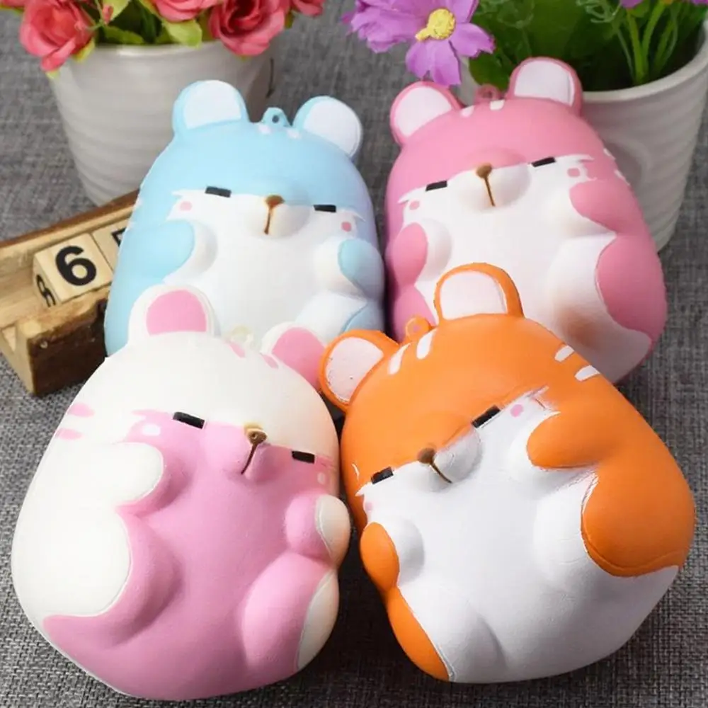 Besegad Dễ Thương Kawaii Chậm Squishy Mềm Hamster Squishies Hoạt Hình Hình Bóp Squish Đồ Chơi Giải Tỏa Căng Thẳng Lo Âu