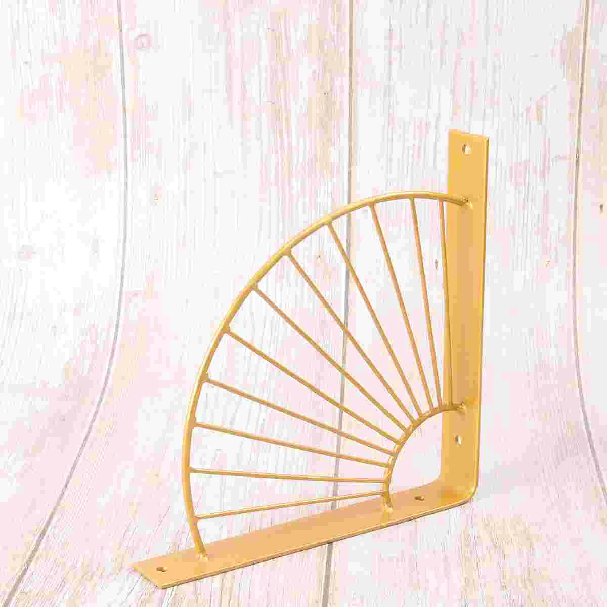 1 Set of 8PCS Fan-shaped Support Shelf Sturdy Divider Bracket Delicate Commodity Shelf Fixing Rack Household Wall Layer Board Br