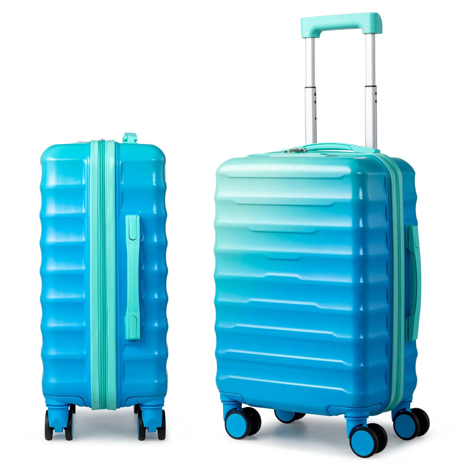 

20" Small Luggage for Travel Business Gradient Blue & Light Green