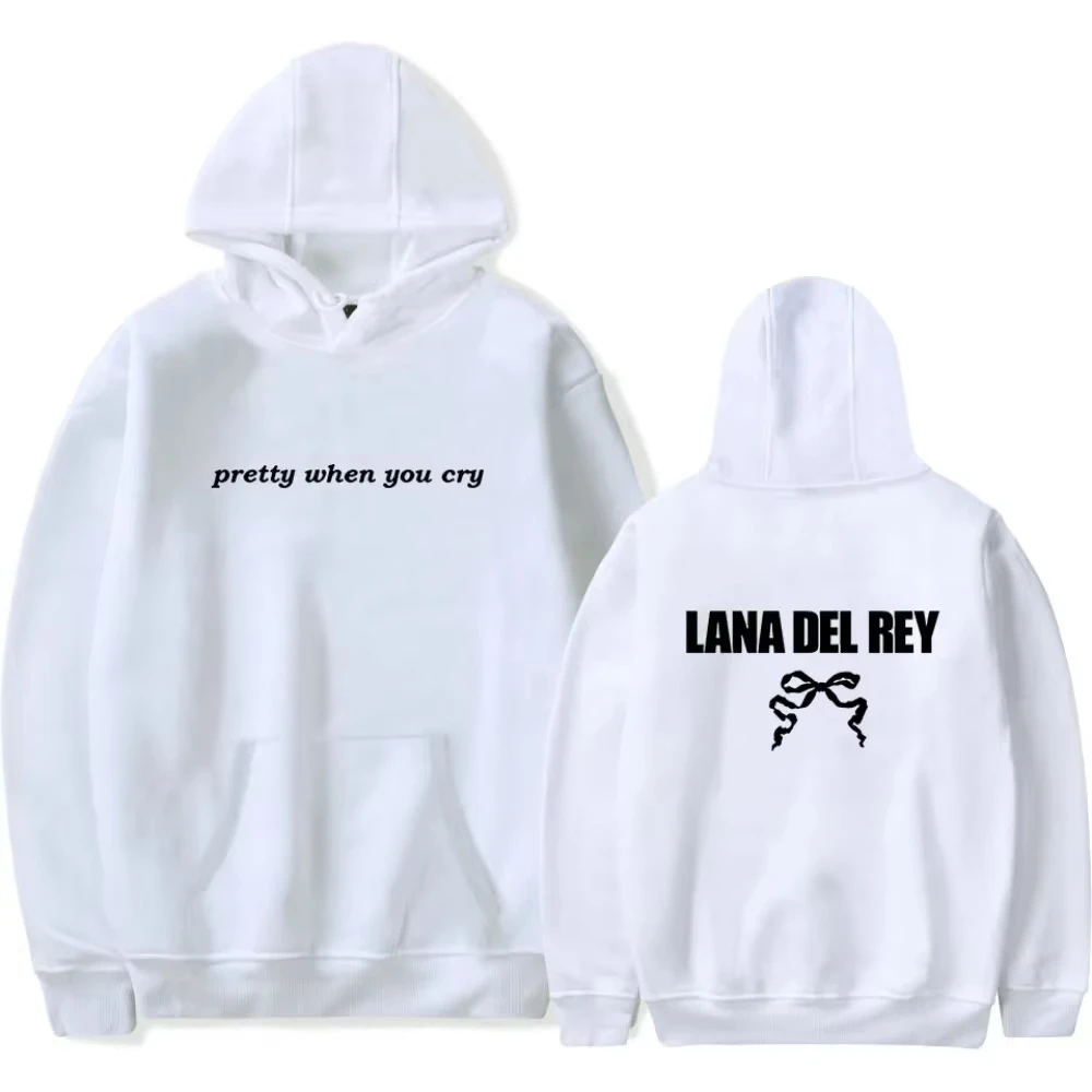 Eco Friendly Lana Del Rey Pretty When You Cry Graphic Print Hoodie Men Women Streetwear Hip Hop Sweatshirt Oversized Pullover
