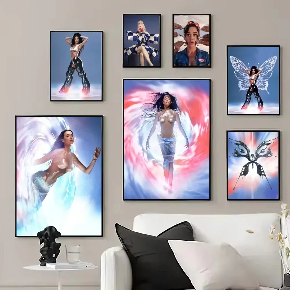 Singer K-Katy Perry Woman's World Poster Prints Wall Pictures Living Room Home Decoration