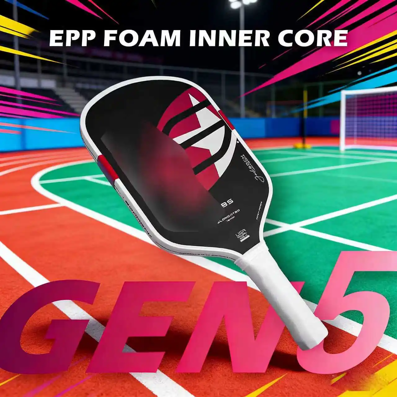 16mm Thermoformed GEN5 Pickleball Paddle T700 Carbon Fiber Infinigrit EPP Core Better Balance Fast Speed