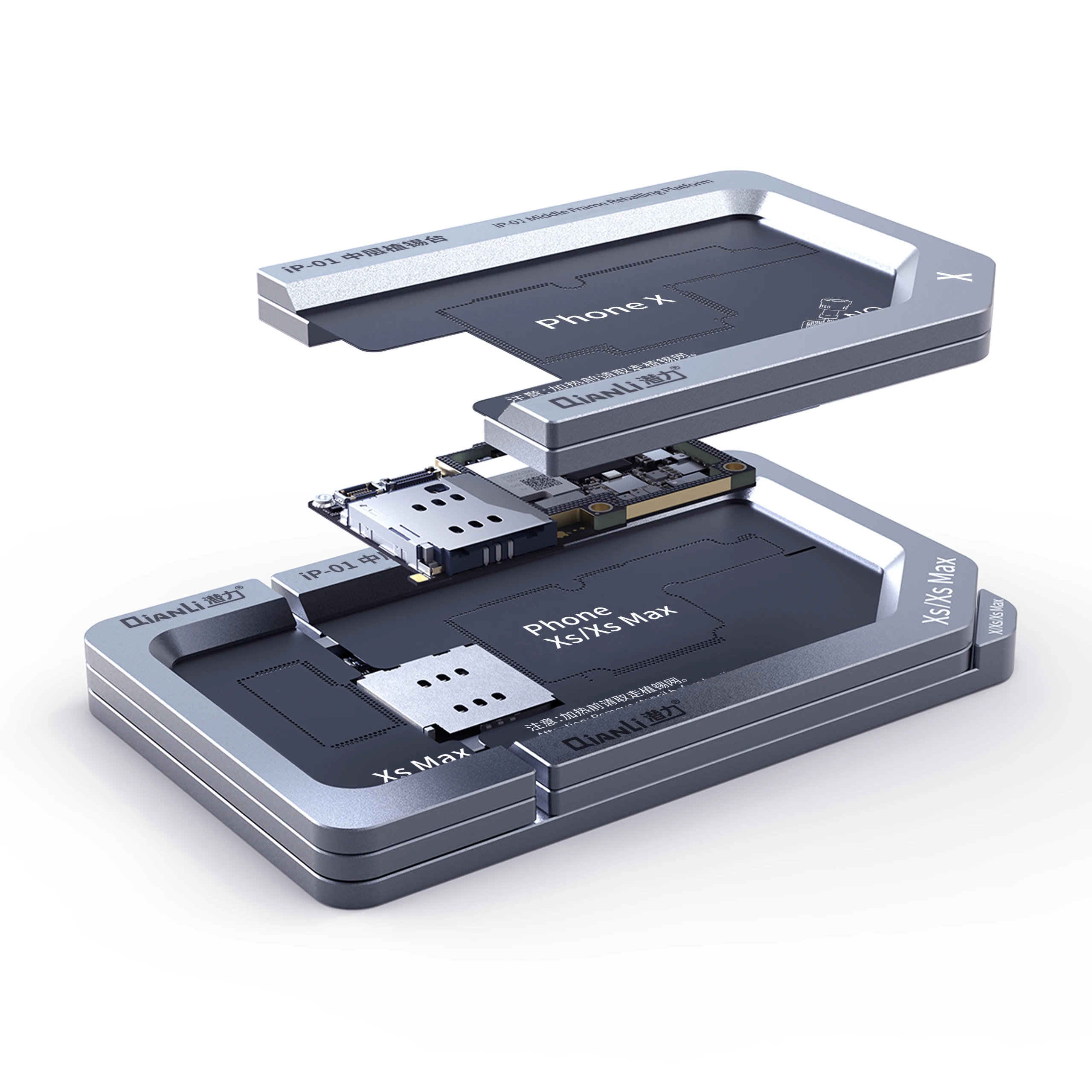 Medio framereballing piattaforma QIANLI iP-01for X XS XS MAX iP-02 per 11 11Pro 11Pro Max scheda madre del telefono di latta piantagione della piattaforma