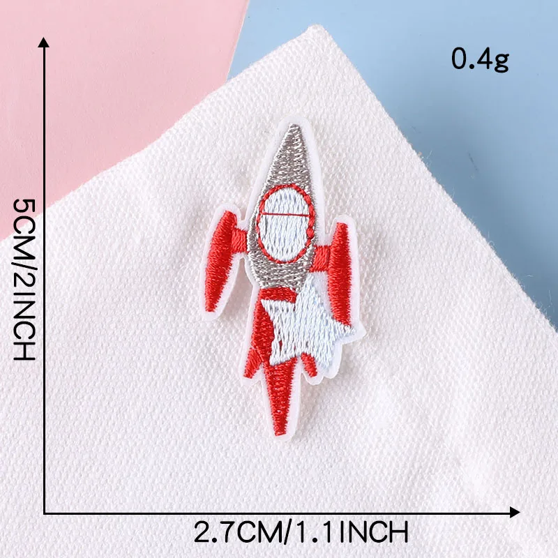 Aufnäher für Kleidung, Kinder, Jungen, Weltraum, zum Aufbügeln, Sternrakete, Ufo, bestickt, Thermocollant-Stich, niedliche Parches, Designer-Jacken – Detail 13