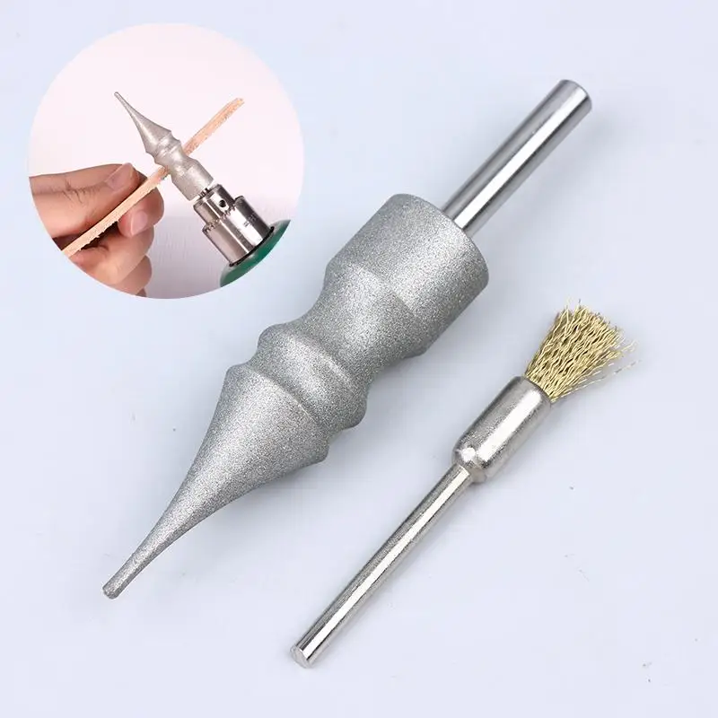 Leather Burnishing Tools, Metal Stainless Steel Sandblasting Polished Rods For Cowhide Edge Burnisher For Leathercraft Polishing