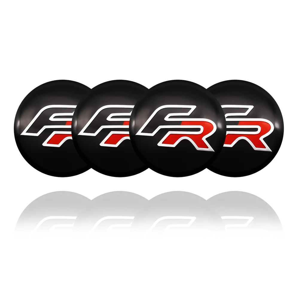 4Pc 56+60mm Car Wheel Center Hub Cap Stickers Auto Rim Cover Emblem Badge For SEAT Leon cupra MK1 MK2 Ibiza 6J 6F 1P 5F FR Altea