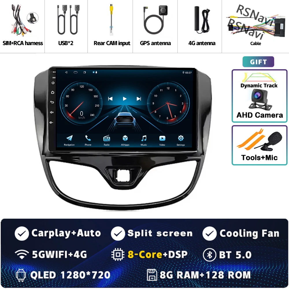 Android 15 Carplay Auto Qualcomm 2K QLED Scherm Autoradio Speler Voor Opel Karl Vinfast Fadil 2017-2020 GPS multimedia Wifi DSP - afbeelding 1