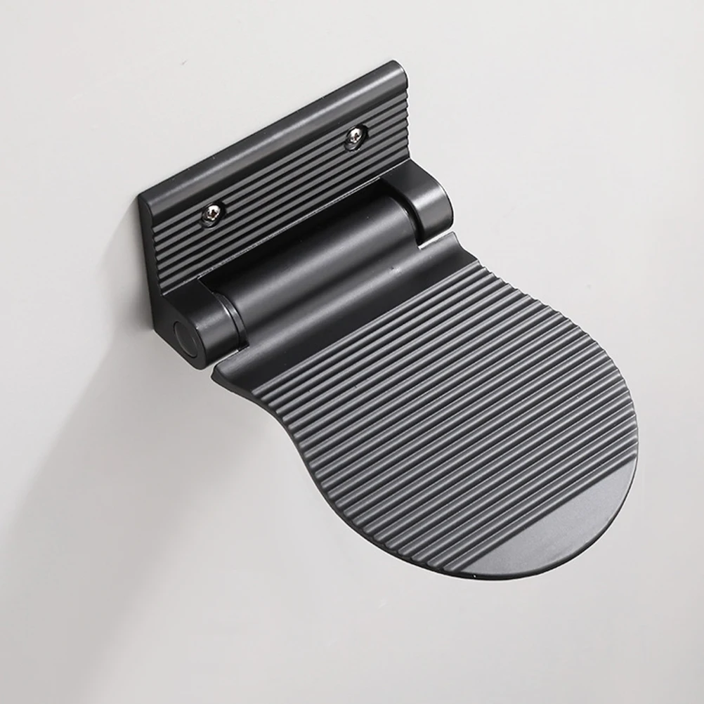 

Aluminum Alloy Foldable Anti-Slip Wall Step Foot Rest for Bathroom Shower Shaving Legs Holder Pedal Sturdy Durable Black