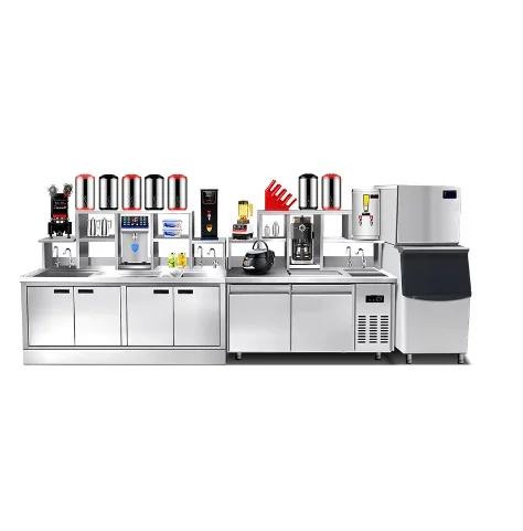 

Milk Bubble Tea bar Working Counter Kiosk Station Shop Furniture Equipment Machine Set