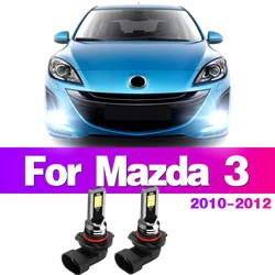 2Pcs LED Car Front Fog Light Lamps 9006 HB4 Bulb 12V 3030SMD 6000K Foglights For Mazda 3 Mazda3 2010 2011 2012 Auto Accessory