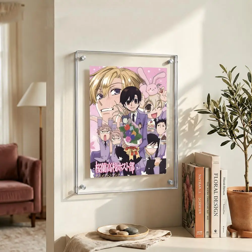 Anime Ouran High School Host Club Poster High-definition  stickers, suitable for bedroom, living room, home decoration
