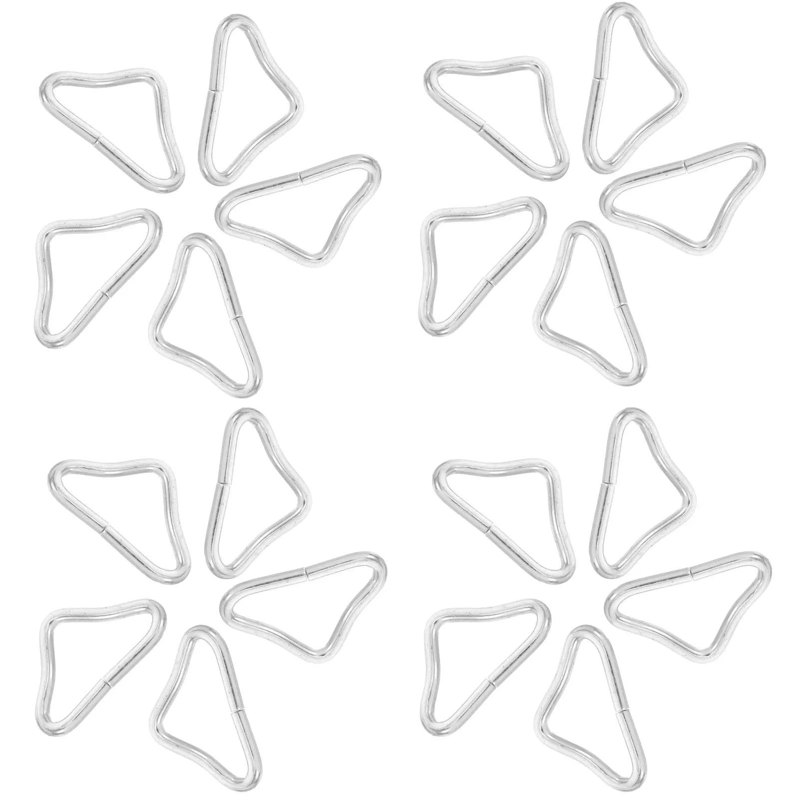 

60Pcs Trampoline Triangle Rings Bounce Improving Sturdy Safe Kids Play Buckles Trampoline Parts Triangle Ring Buckles