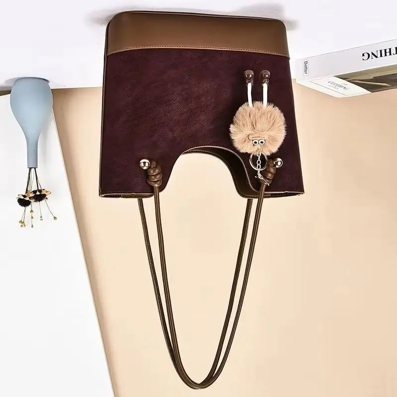 Large-capacity Retro Women's Bag Soft Leather Fashion Armpit Bag Lightweight Versatile Handbags Exquisite Simple Casual Trends