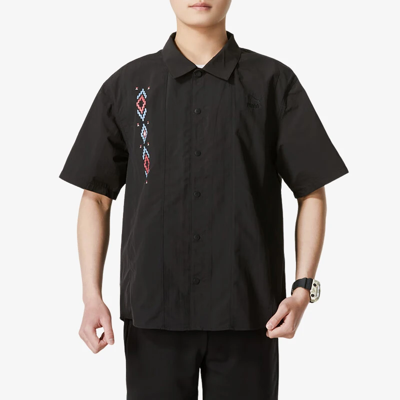Puma genuine new men's fashionable lapel sports casual short sleeved shirt 626867-01