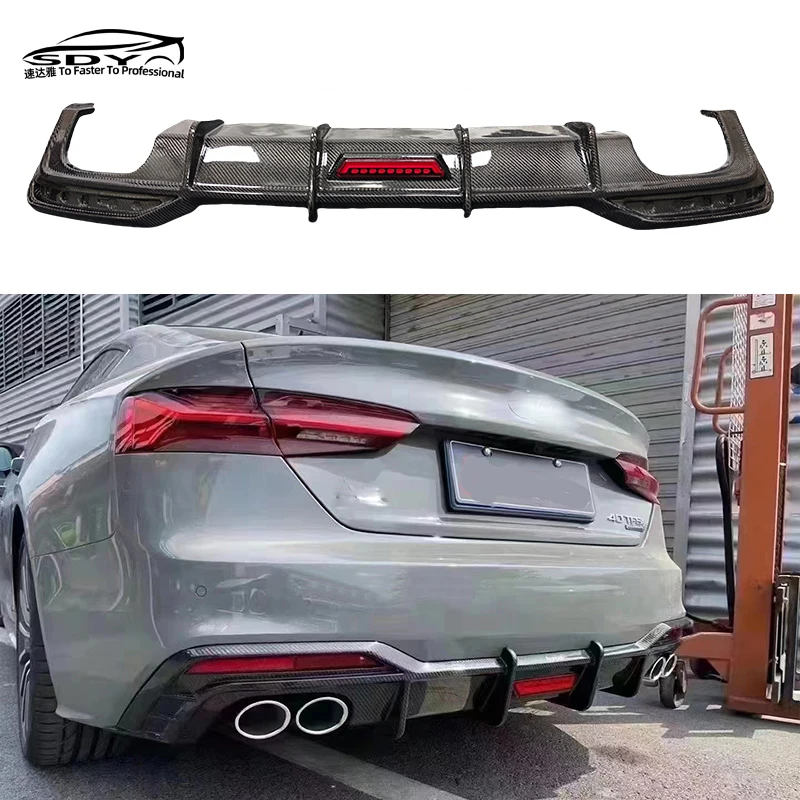 

A5 S5 8W6 Lci KB Style Carbon Fiber Rear Diffuser Rear Bumper Lip For Audi A5 Sline S5