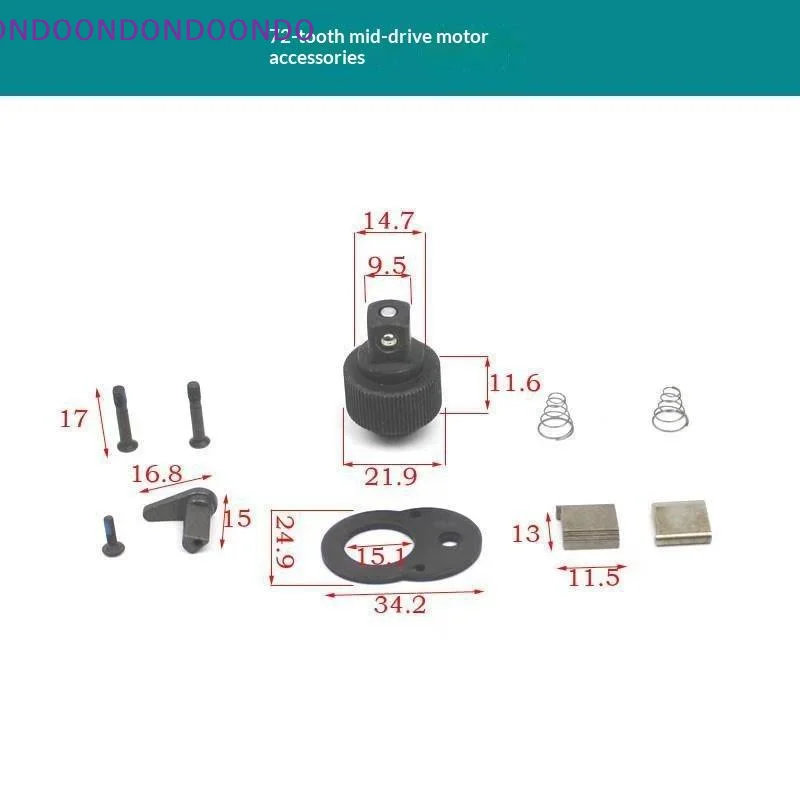 72T Ratchet Wrench Repair Kit Replacement Parts Anti Drop Ball Bearing For 1/4