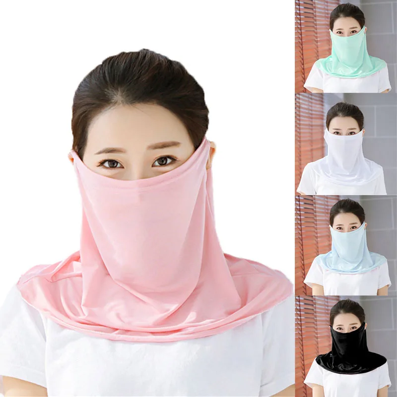 

2026 Summer Cycling Mask Ice Silk Sleeve Mask Sunscreen Anti-UV Cooling Breathable Outdoor Running Arm Face Protection Supplies