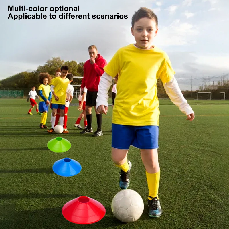5 قطعة حامل تدريب كرة القدم حامل مخروطي لكرة القدم خفيف الوزن محمول علامة القرص حامل تخزين قوس فريق المعدات الرياضية