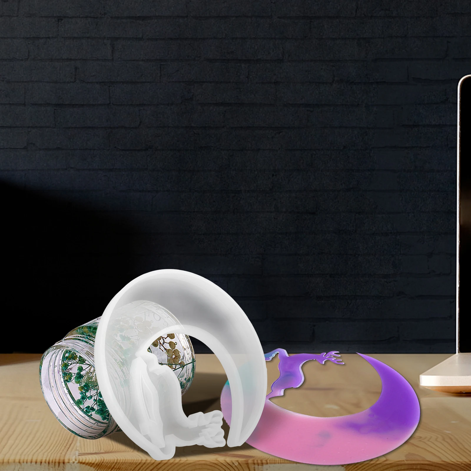 

Силиконовая форма Moon Deer, высокая прозрачность, гибкая форма, аксессуар для изготовления ручной работы