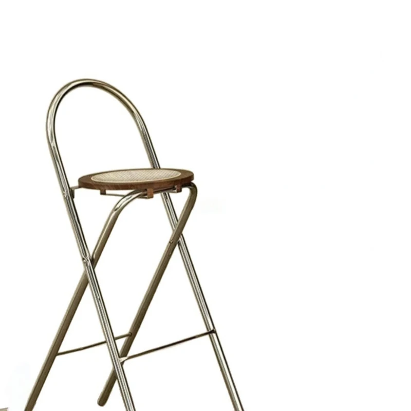 

High stools home dining chairs can be stacked in small apartments, simple and medium-sized high chairs rattan
