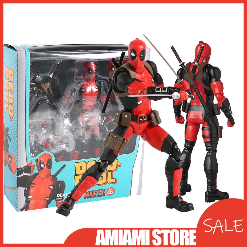 

16cm Marvel Deadpool 3 X-Men Classic MAF082 Poseable Figure Merc with Mouth Action Model Decoration Collectible PVC Garage Gift