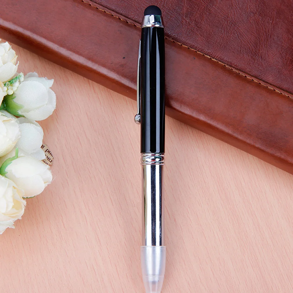 

5Pcs Capacitive Stylus Pen 3 in 1 Fine Screen Pen with LED Light Ballpoint Writing Function Smooth No Noise Marking