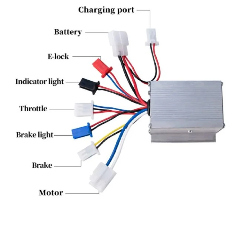 Brushed Controller 24v 250w Speed Controller for DC Brush Motor Electric Bike YiYun LB27  24V 250W Controller Parts