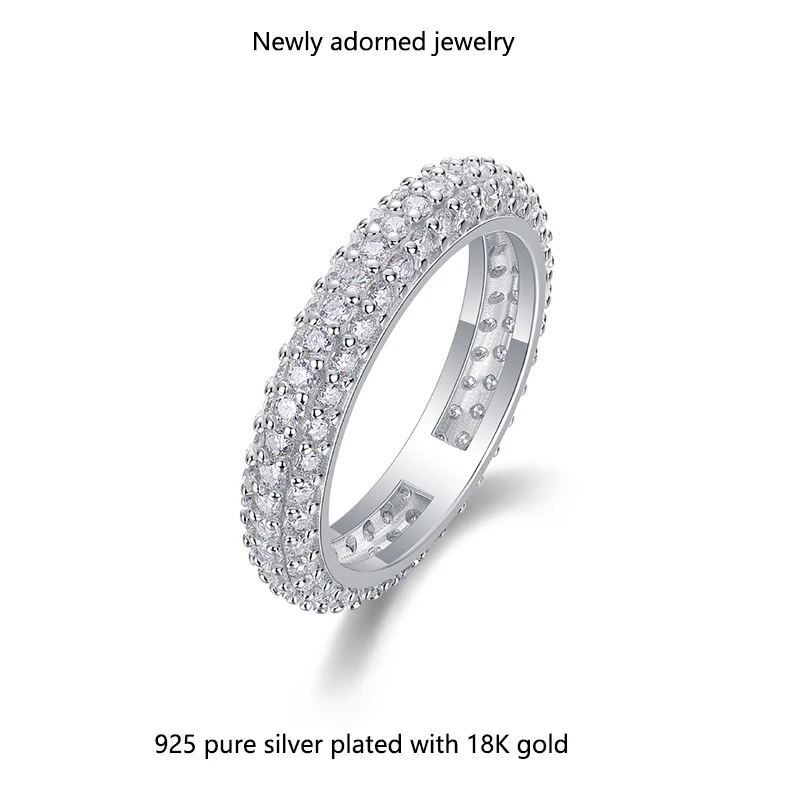 

European and American minimalist luxury best-selling S925 sterling silver ring with 1.575 carat colorless moissanite, wholesale