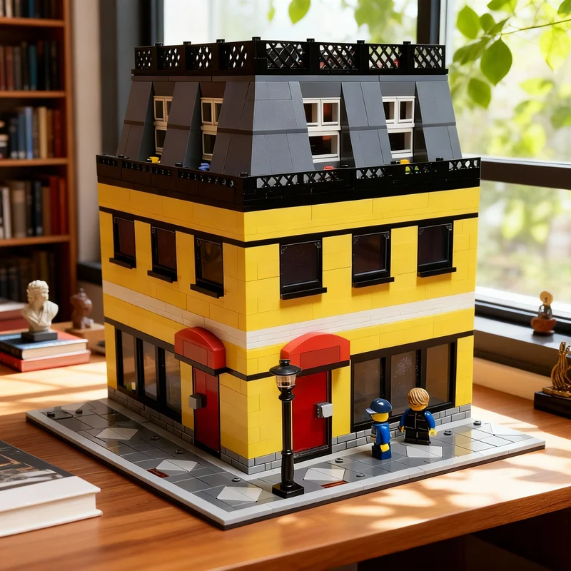 

Набор строительных блоков MOC «Модульный городской пейзаж: Магазин» (1098 деталей) – Архитектурная модель, Рождественский подарок, Игрушка для самостоятельной сборки, Обучающий и креативный набор