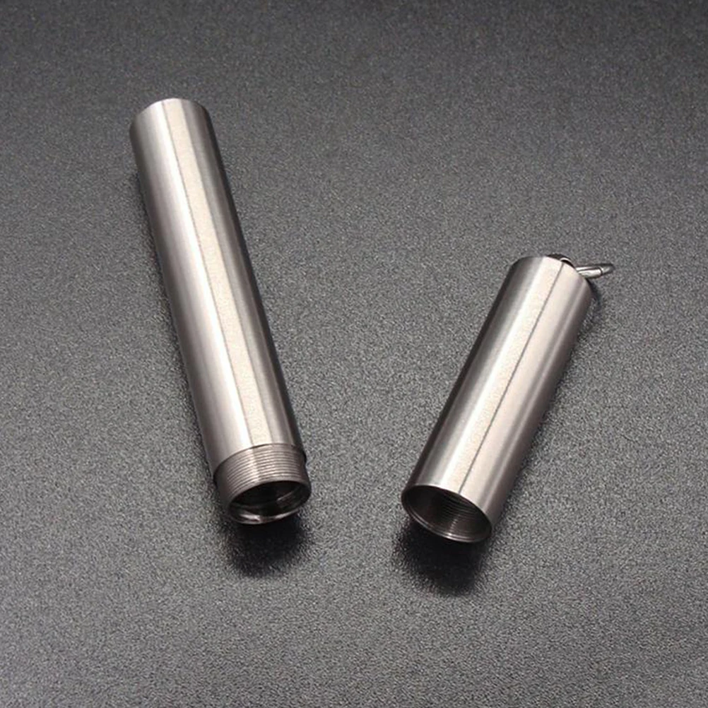 

4pcs Stainless Steel Toothpick Cartridge Set Waterproof Portable Storage Holder for Keychain Bag BBQ Fruit Cleaner