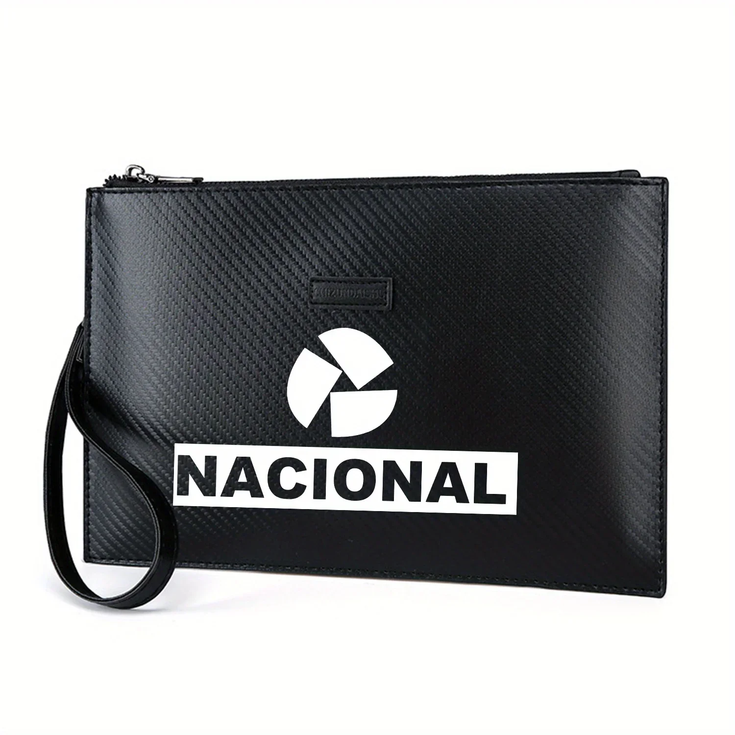 

Abstract petals black white logo Elegant Printed PU Men's Handbag Fashionable and Practical for Everyday Carry