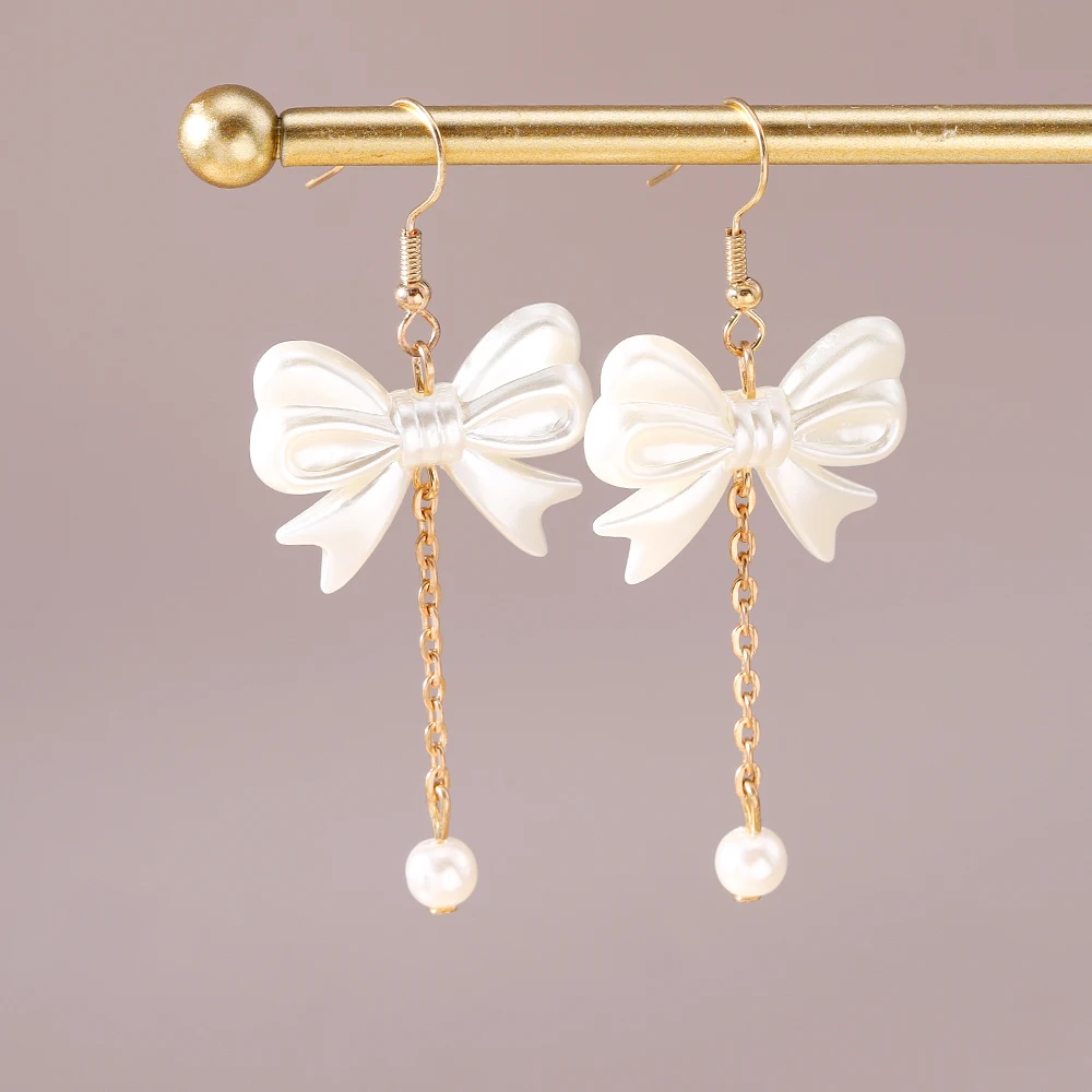 Aihua Koreanische Harz-Ohrringe mit Schleife und Erdbeere für Frauen und Kinder, Simulierte Frucht-Hängeohrringe, Geburtstags-Schmuck-Accessoires – Detail 13