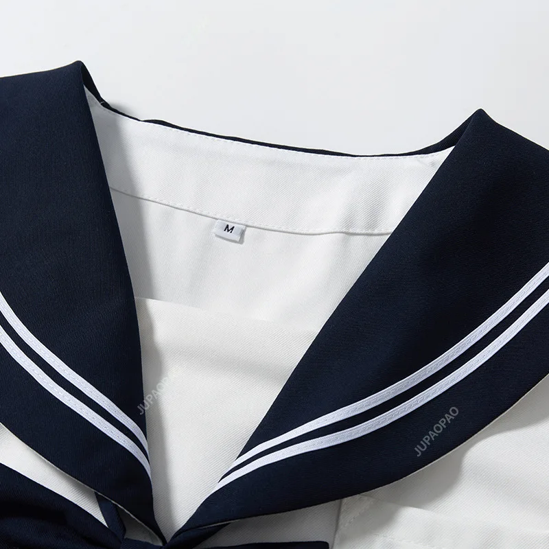 Japanese School Uniform Suit Sailor JK S-2XL Basic Cartoon Girl Navy Sailor Uniform Black Sets Navy Costume Women Girl Costume