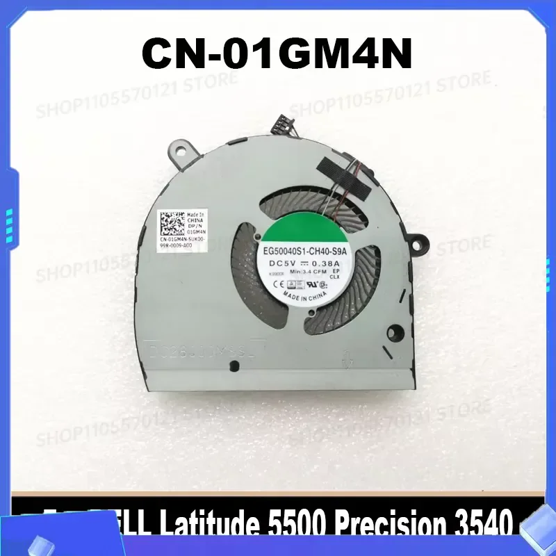 New Original 01GM4N Cooling Fan for Latitude 5500 Precision 3540 Laptop Cooler Radiator Heatsink CN-01GM4N 1GM4N