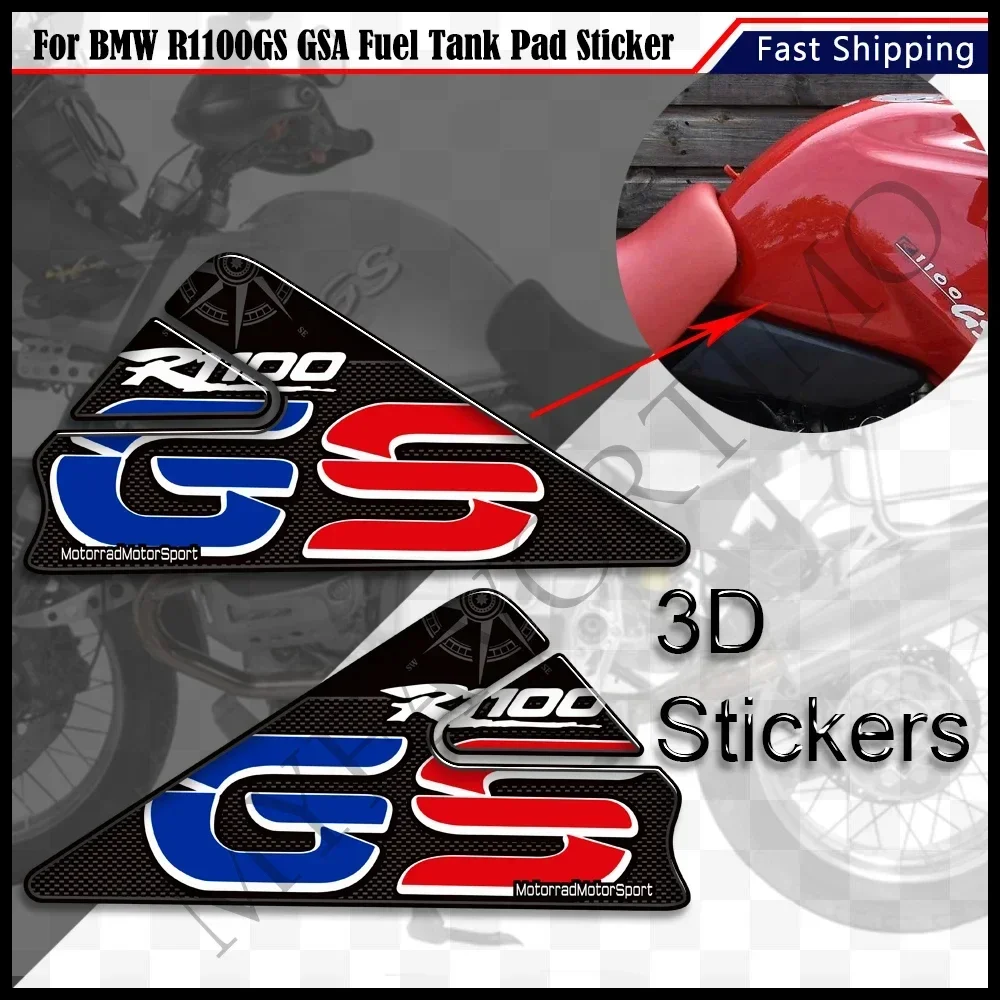 For BMW R1100GS  Motorcycle Tank Knee Pad Grips Stickers Decals Protector Gas Fuel Oil Kit ADV Adventure