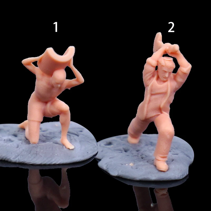 

1/64 Figure Logging Workers Miniature 1/43 Carrying Heavy Objects Model Sand Table Villain Scene Need To Be Colored By Yourself