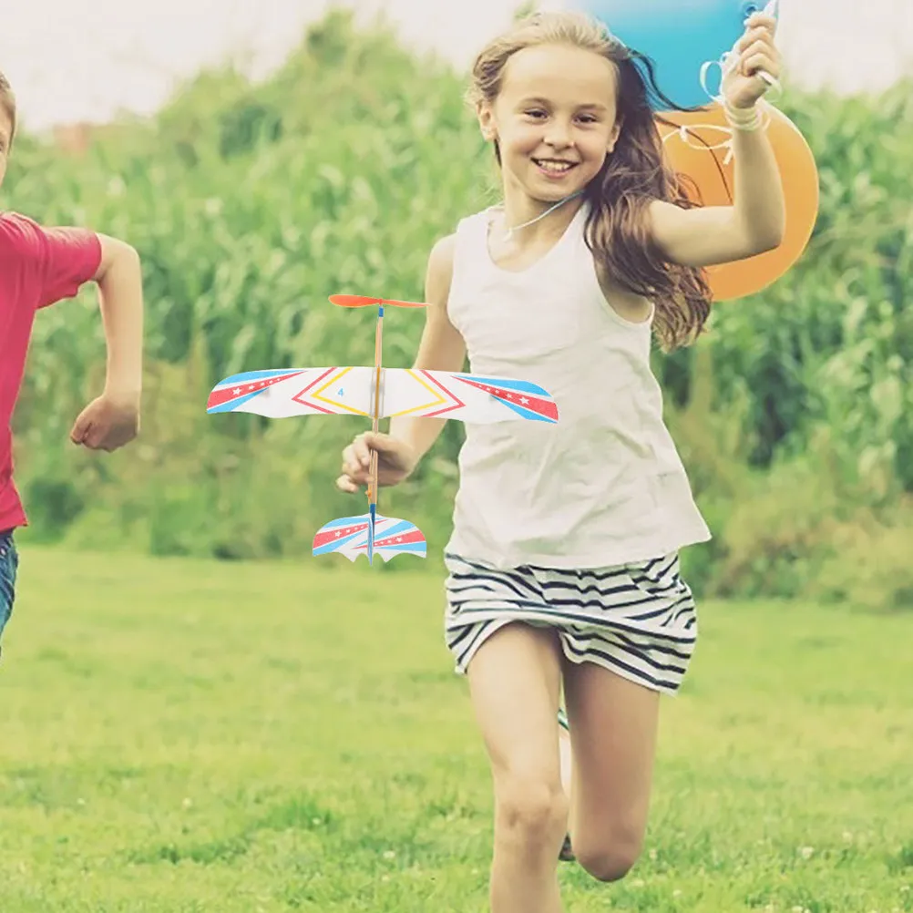 

8Pcs Rubber Band Airplane Powered Flying Glider Outdoor Simple Small Plane Kit Educational Fun for Kids Adults