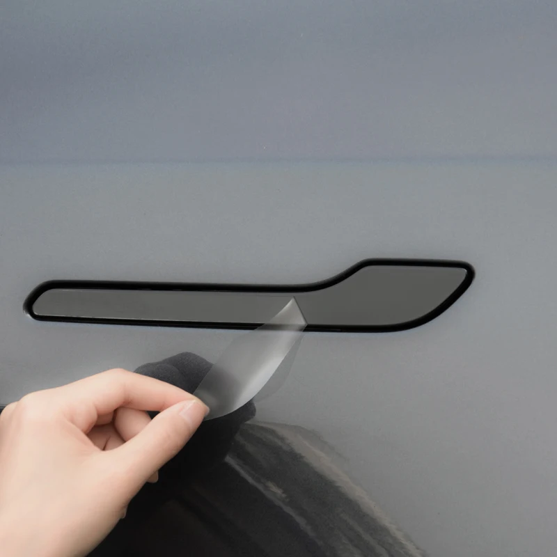Geeignet für 19-26 Tesla Model YL/ModelY/Model3 Türgriffe TPU-Schutzfolie Türgriffe Türschalenfolie Zubehör-4 Stück – Detail 5