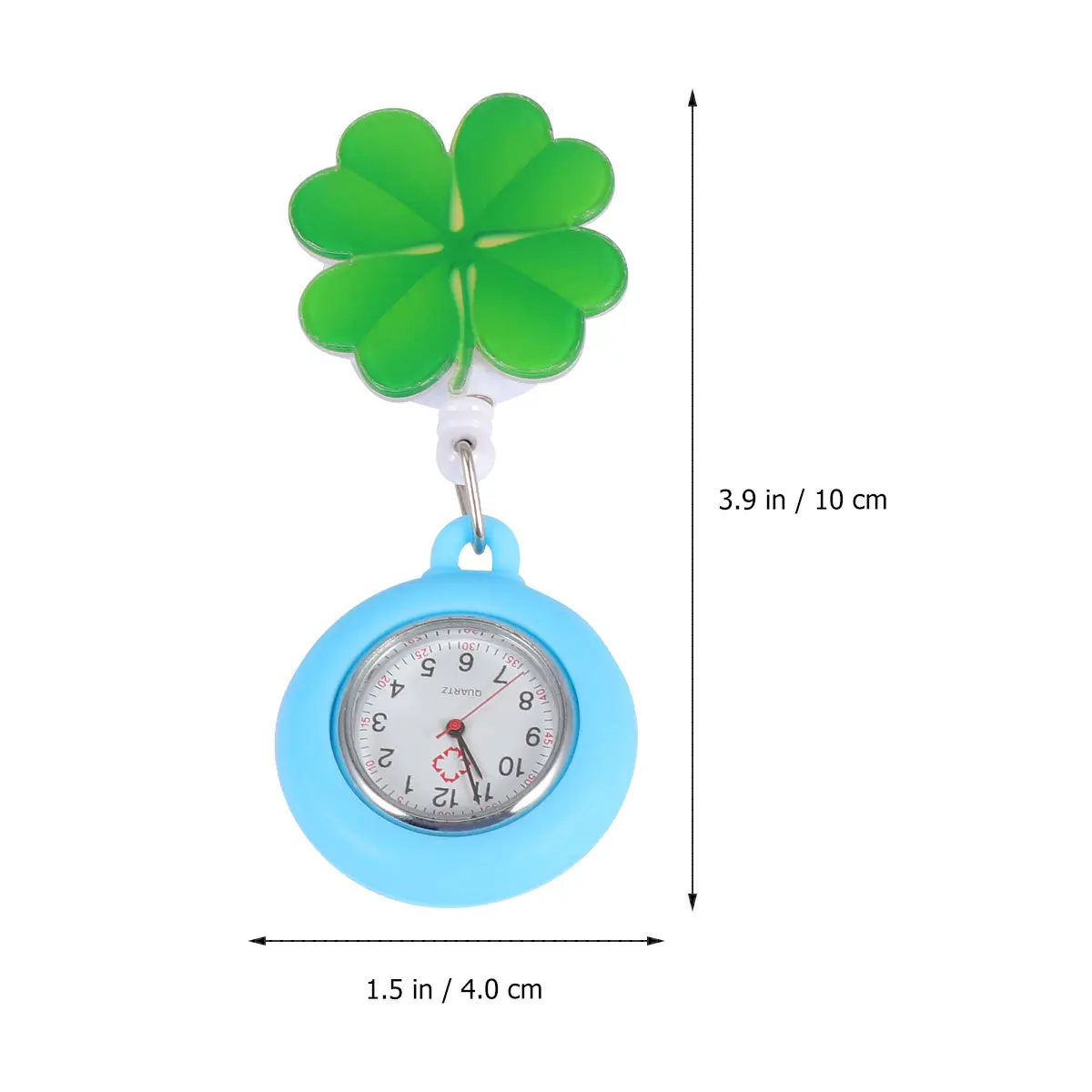 LIFKOME Telescopic Nurse Watch Fob for Women Lapel Nursing Pendant with Pen Light Portable Doctor Accessory Green