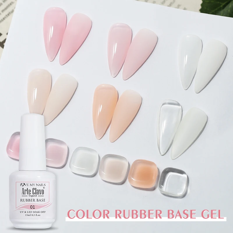 Arte Clavo 15ml Rubber Base For Gel Polish Top Base Coat Semi Permanent Gel Nail Polish Manicure Gellak UV Varnishes Nail Primer