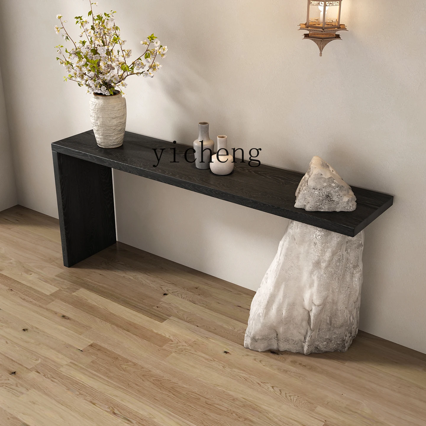 

LSL Entryway Table Against Wall Solid Wood Entryway Table for Homestays Narrow Hallway Table for Living Room