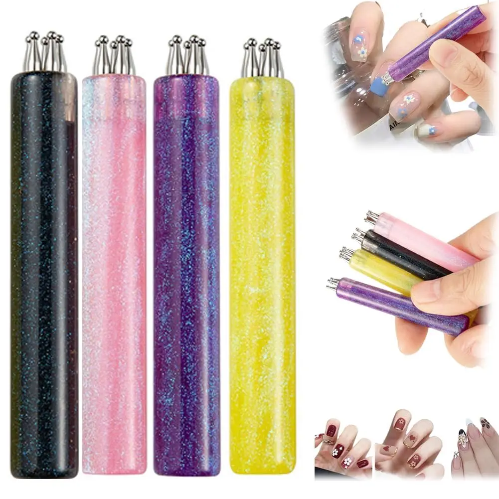 5-Blütenblatt-Nagel-Dotting-Stift 1,8 mm – Ein-Schlag-Blumen-Design-Tool für Nagelkunst, Strass-Picker & Dotting-Tool, Maniküre-Stift
