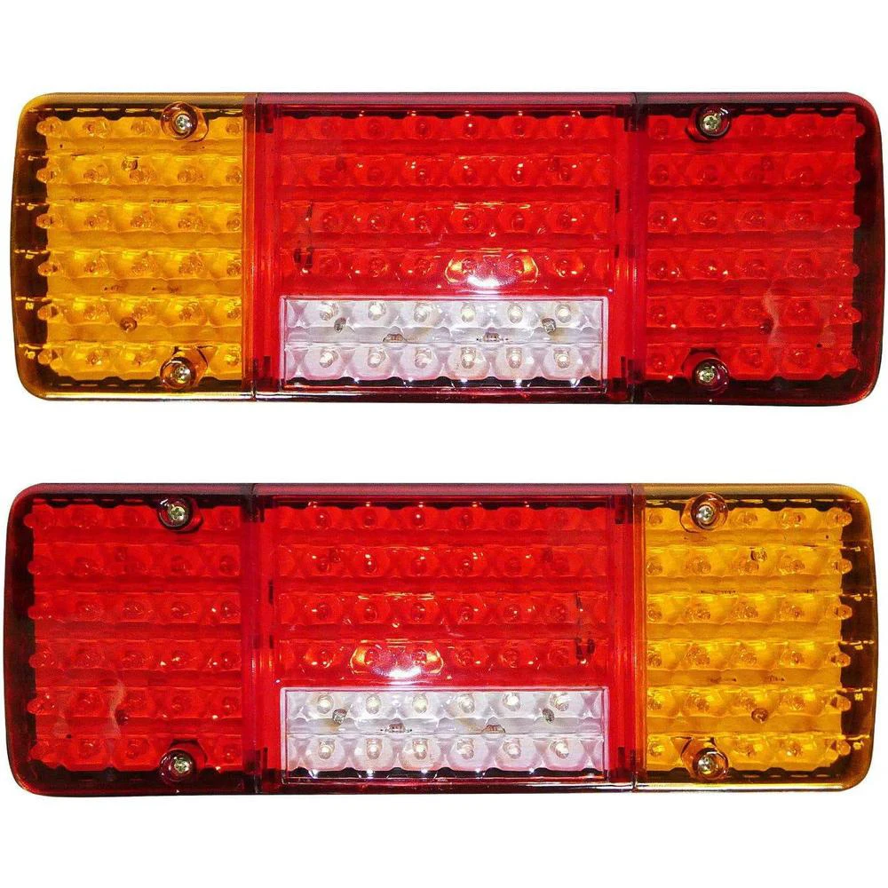 

2 шт. 12 В задние фонари для автомобиля, грузовика, задний фонарь, задний стоп-сигнал, указатель поворота, индикатор автомобиля, грузовика, прицеп, караван, автобус