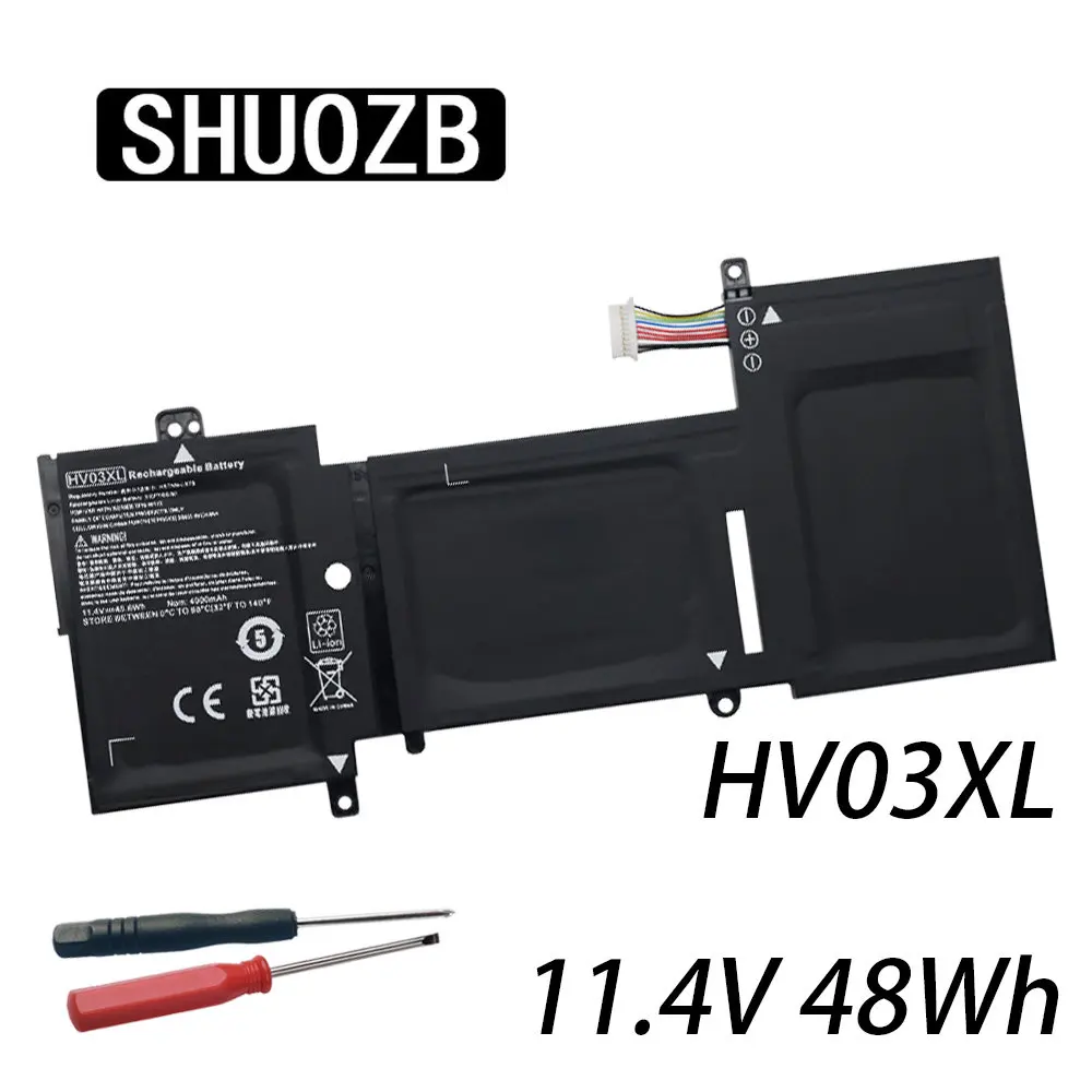 

SHUOZB HV03XL Laptop Battery For HP X360 310 G2 K12 Series HSTNN-LB7B TPN-W112 818418-421 817184-005 11.4V 48WH 4050mAh