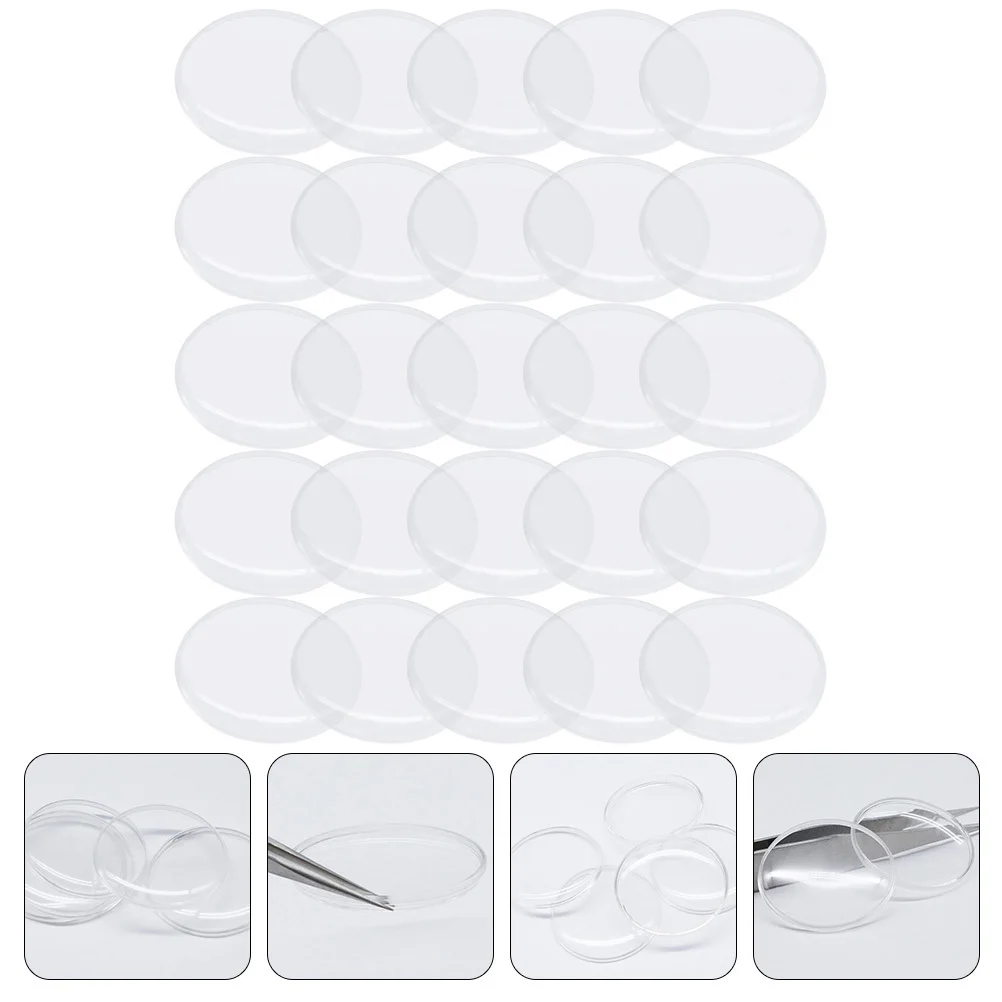

25 Pcs Reusable Watch Protector Smartwatch Accessories Case Mirror Surface Cover Repair Supplies Dial Clear Lid