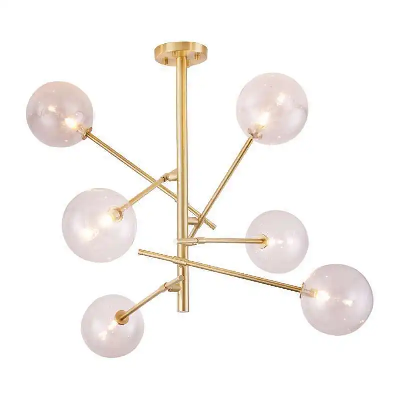 

Modern Glass Ball LEd Chandelie for Living Room Restaurant Coffee Tables Kitchen Bedroom Pendant Light Home Decor Light Fixture