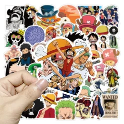 10/50Pcs One Piece Anime Stickers Luffy Stickers Luggage Laptop Graffiti Skateboard Phone Fridge Cartoon Manga Decal Toy Gift